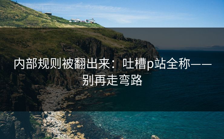 内部规则被翻出来：吐槽p站全称——别再走弯路