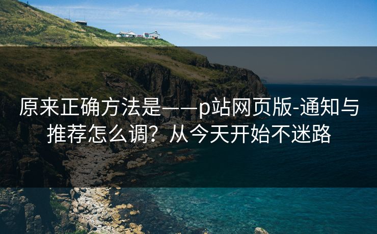 原来正确方法是——p站网页版-通知与推荐怎么调？从今天开始不迷路