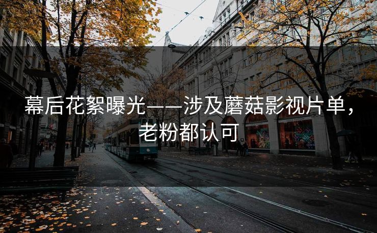 幕后花絮曝光——涉及蘑菇影视片单，老粉都认可
