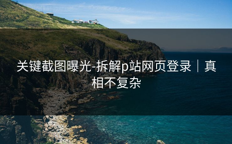 关键截图曝光-拆解p站网页登录｜真相不复杂